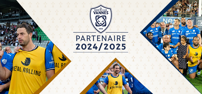 Metal Rolling est partenaire du Rugby Club Vannes Metal Rolling est partenaire du Rugby Club Vannes
